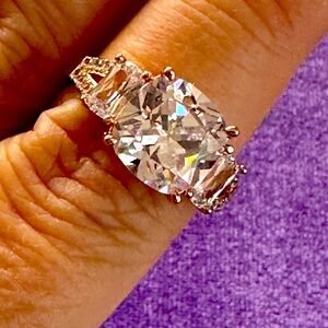 NWOT Bomb Party Rose Gold Diamond CZ Ring